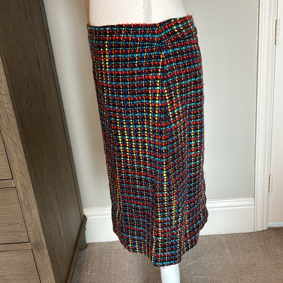 Kate Spade | "Judy" Tweed Wool Blend Rainbow Color Skirt | 8 - Picture 6 of 12